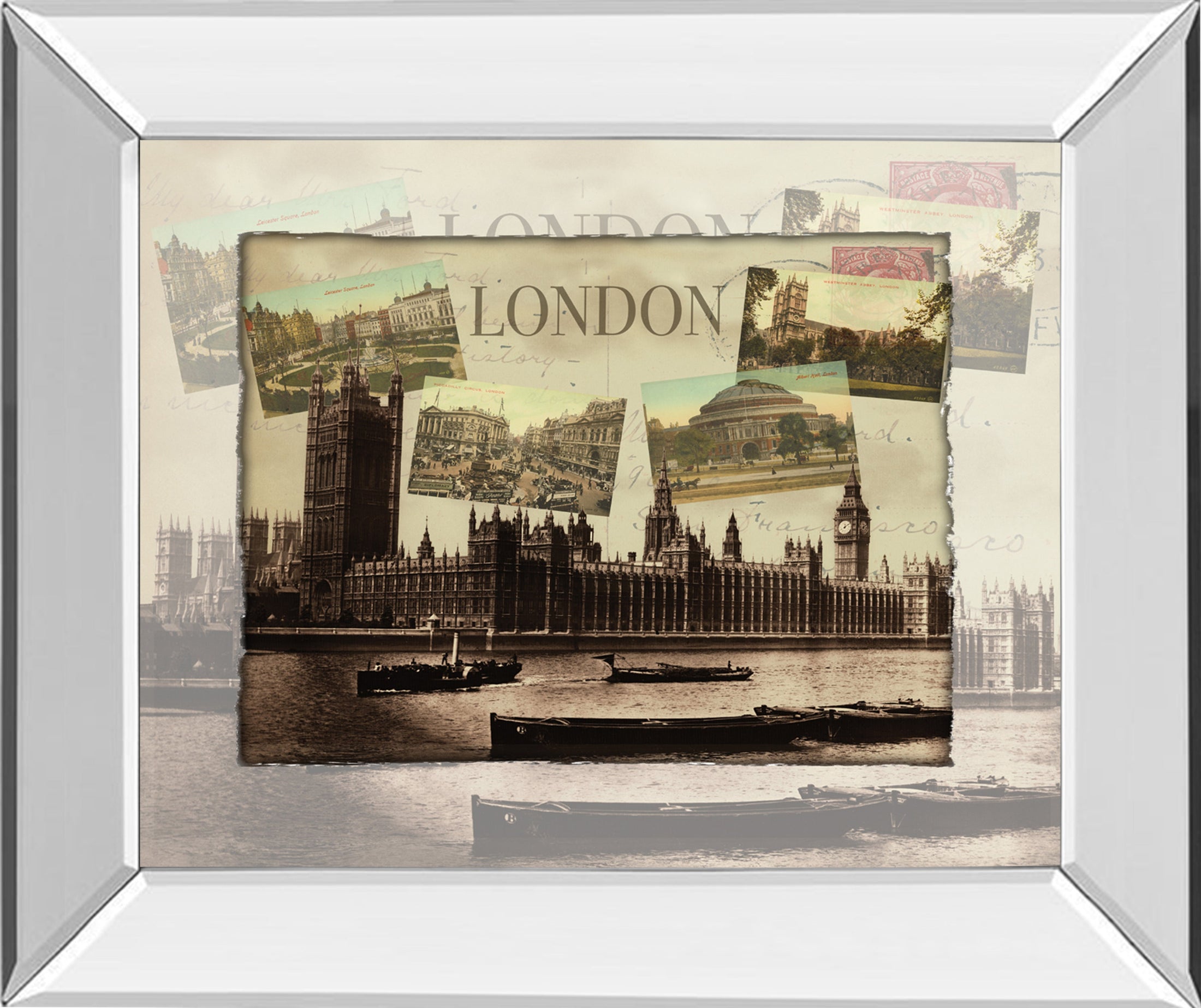 Mirrored Frame London Postcard By