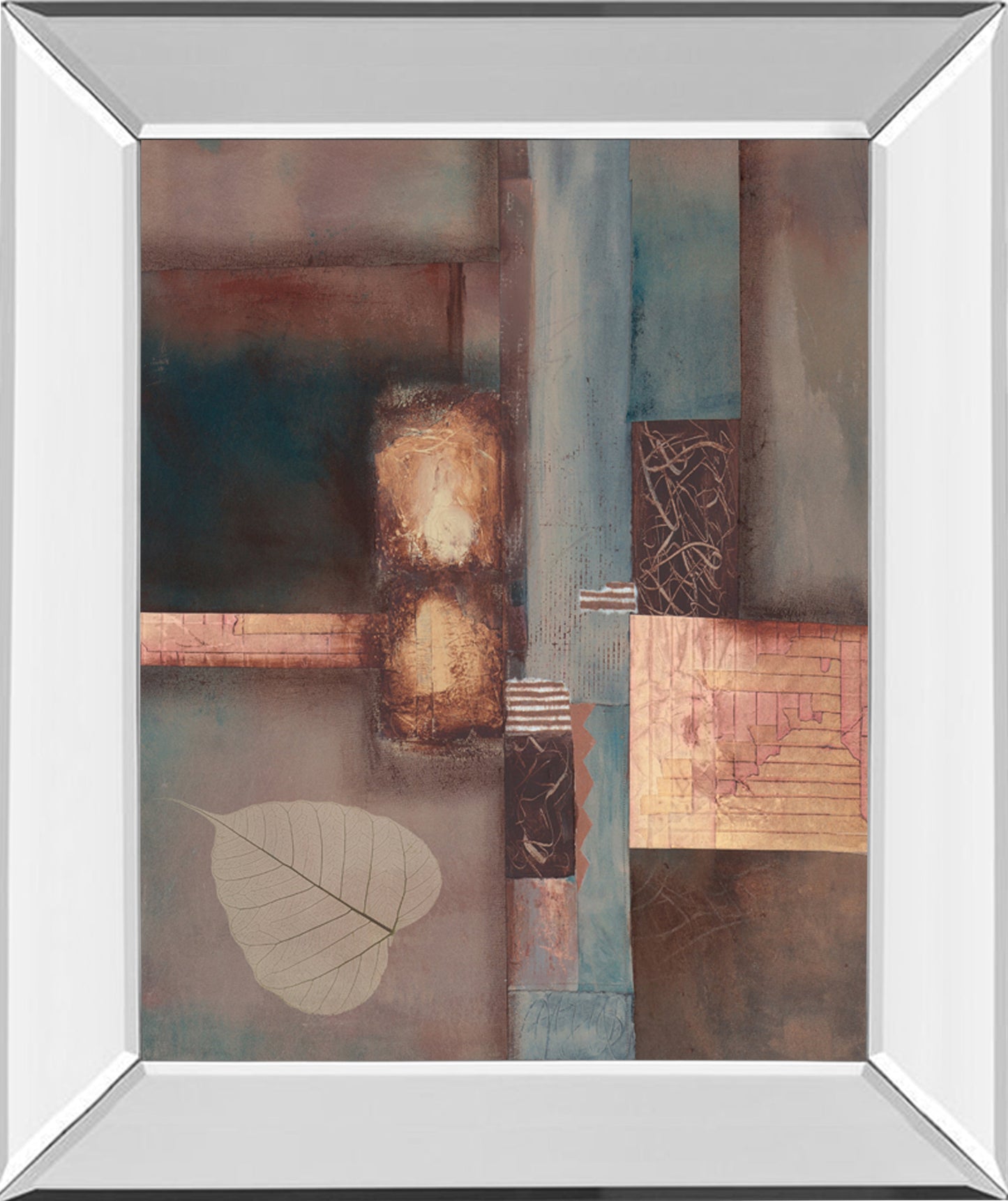 Mirrored Frame Fall I W/Leaf By Laurie Fields