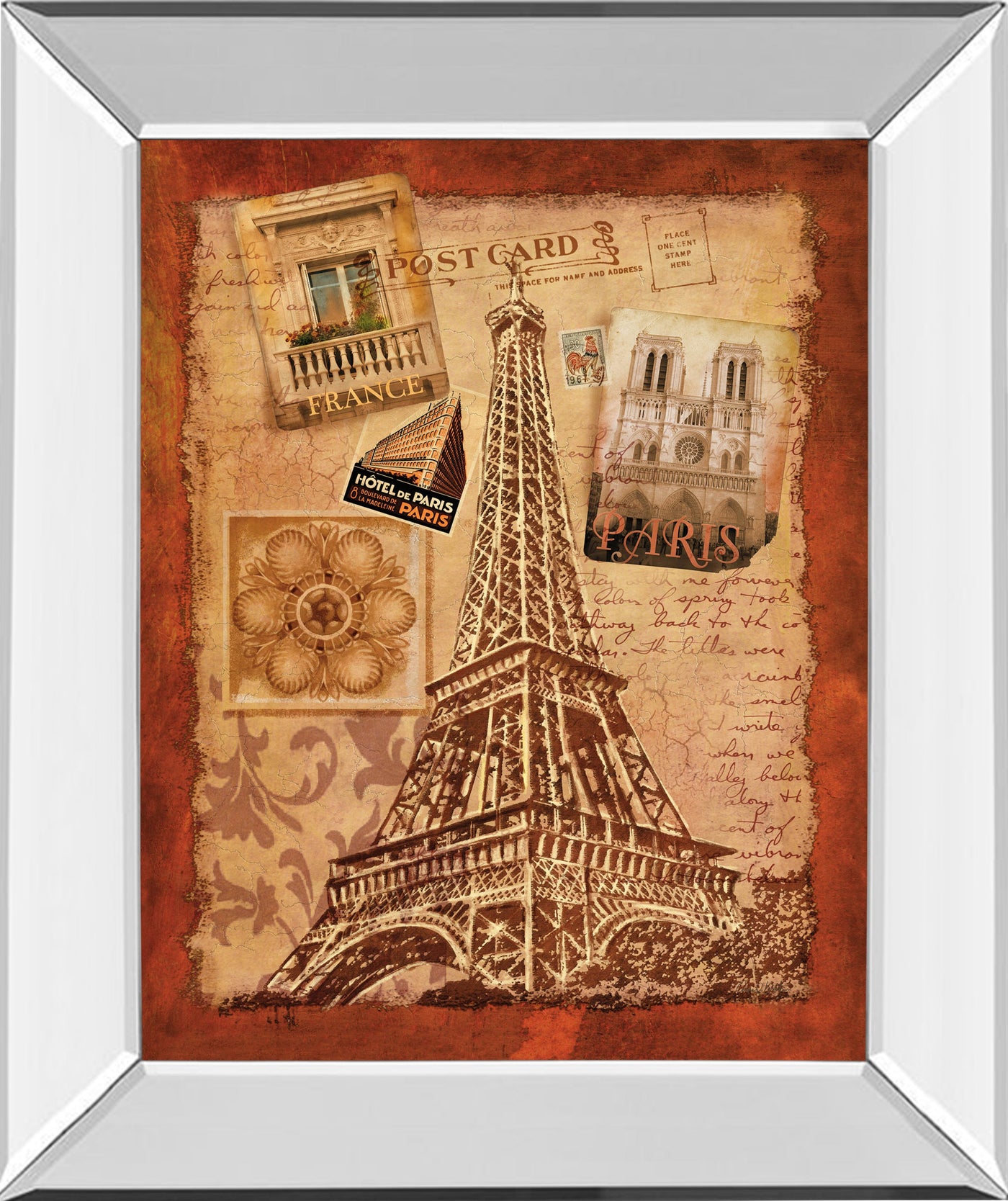 Mirrored Frame Memories Of Paris By Conrad Knutsen