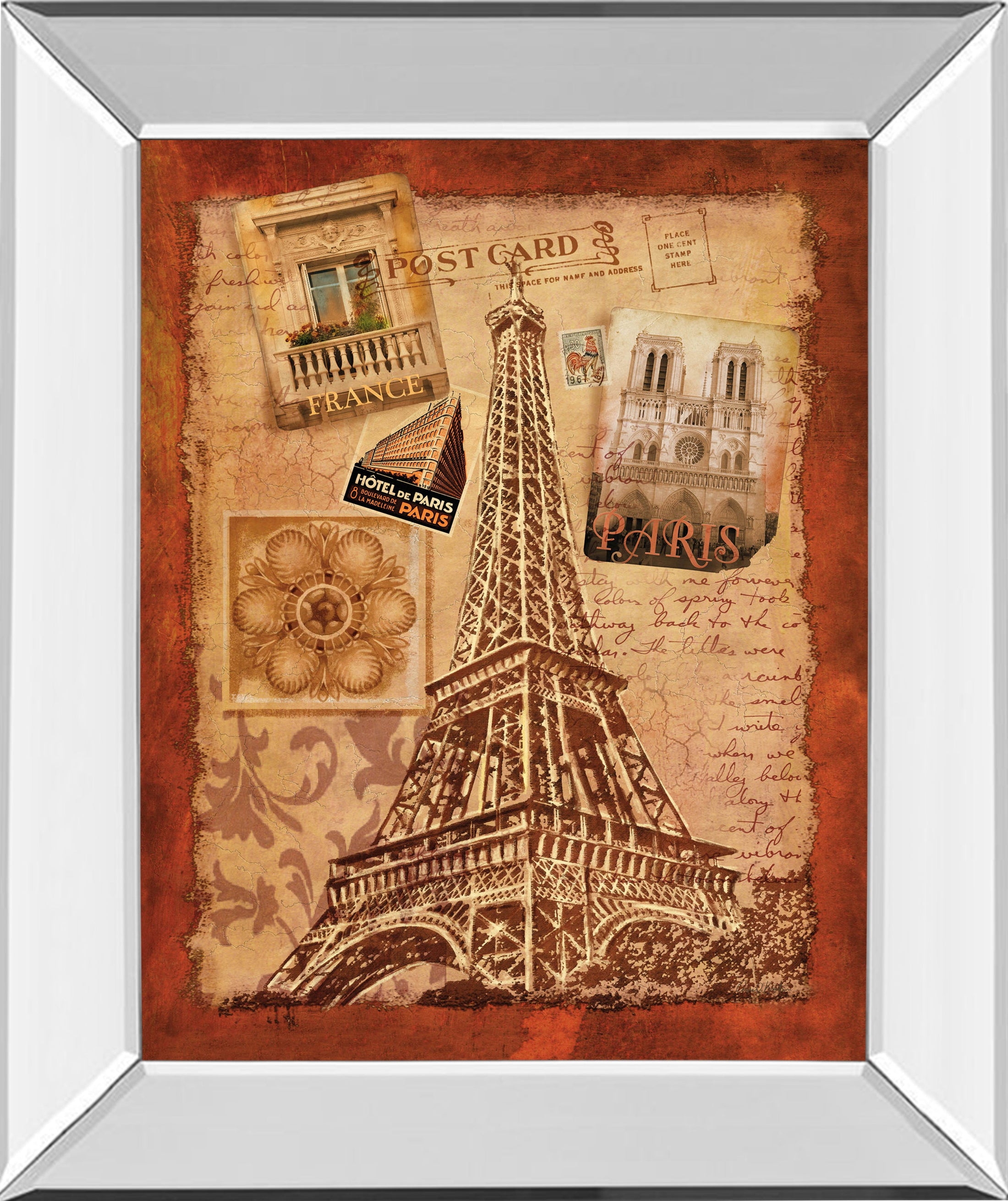 Mirrored Frame Memories Of Paris By Conrad Knutsen