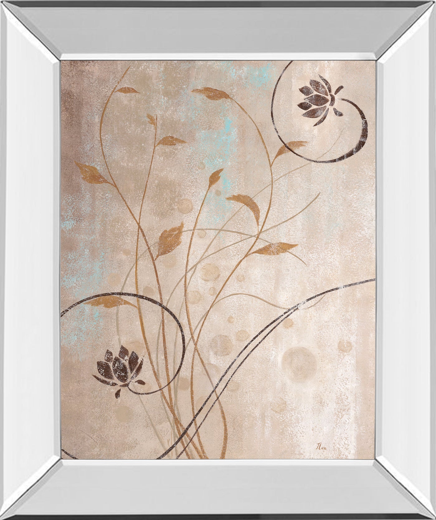 Mirrored Frame Spring Meadow I By Nan