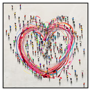 ''Love for All'' Hand-painted Canvas in Frame