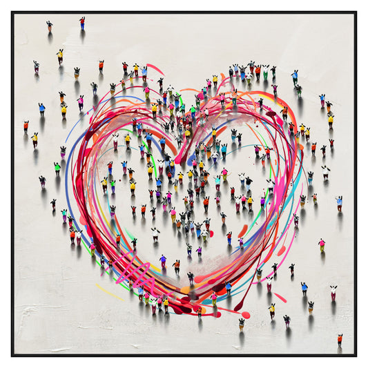 ''Love for All'' Hand-painted Canvas in Frame