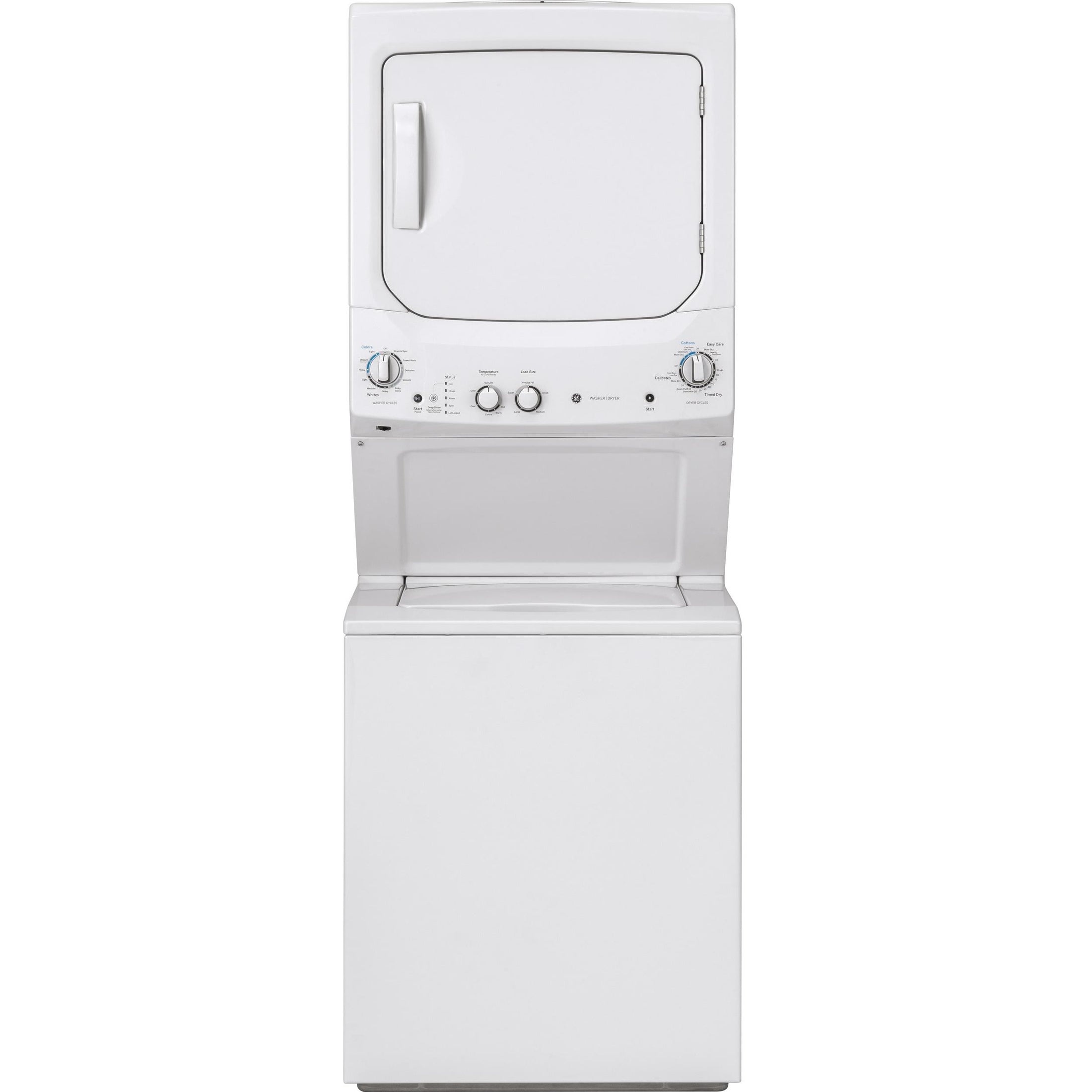  GE Stacked Washer/Dryer Electric Laundry Center GUD27ESSMWW IMAGE 1