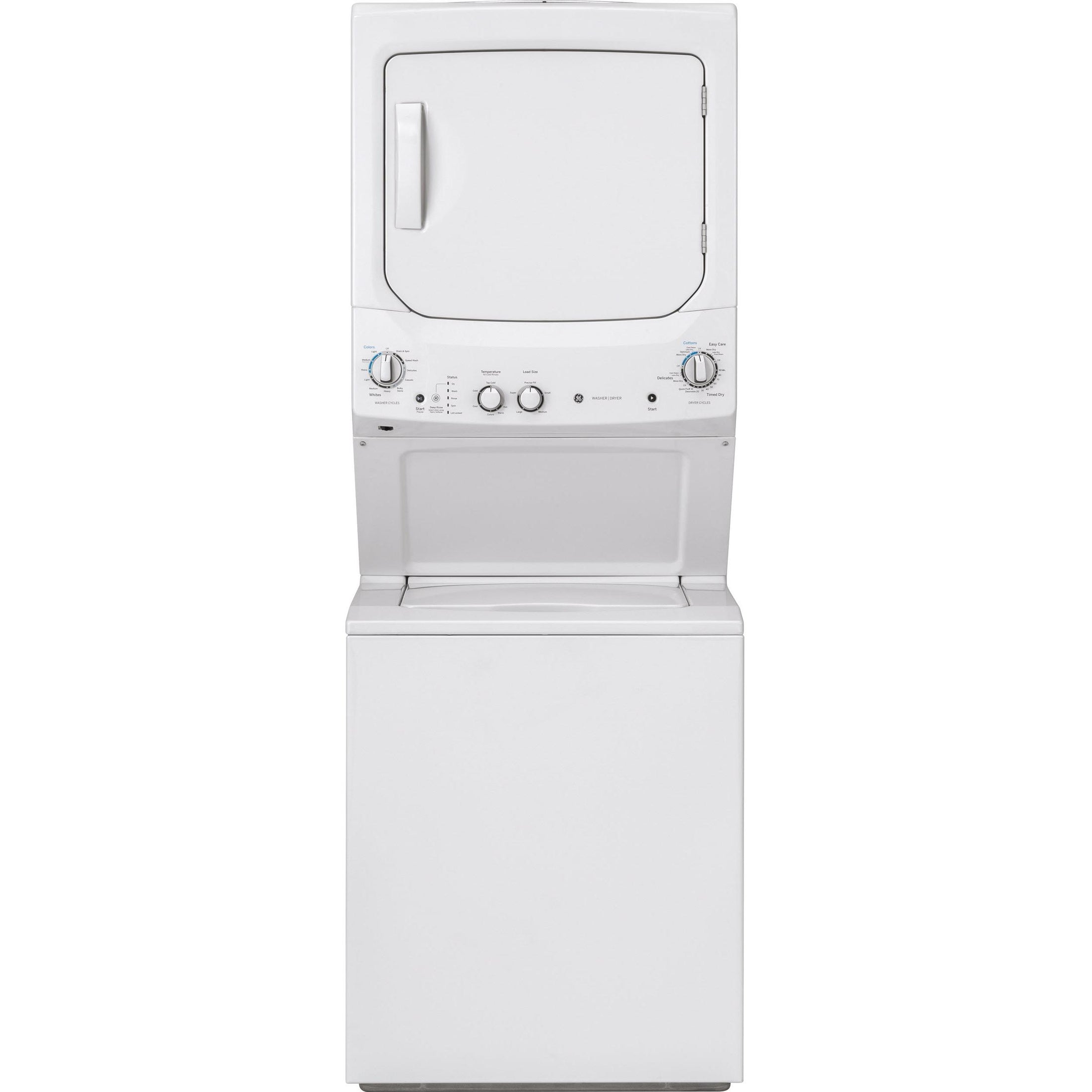  GE Stacked Washer/Dryer Electric Laundry Center GUD24ESSMWW IMAGE 1