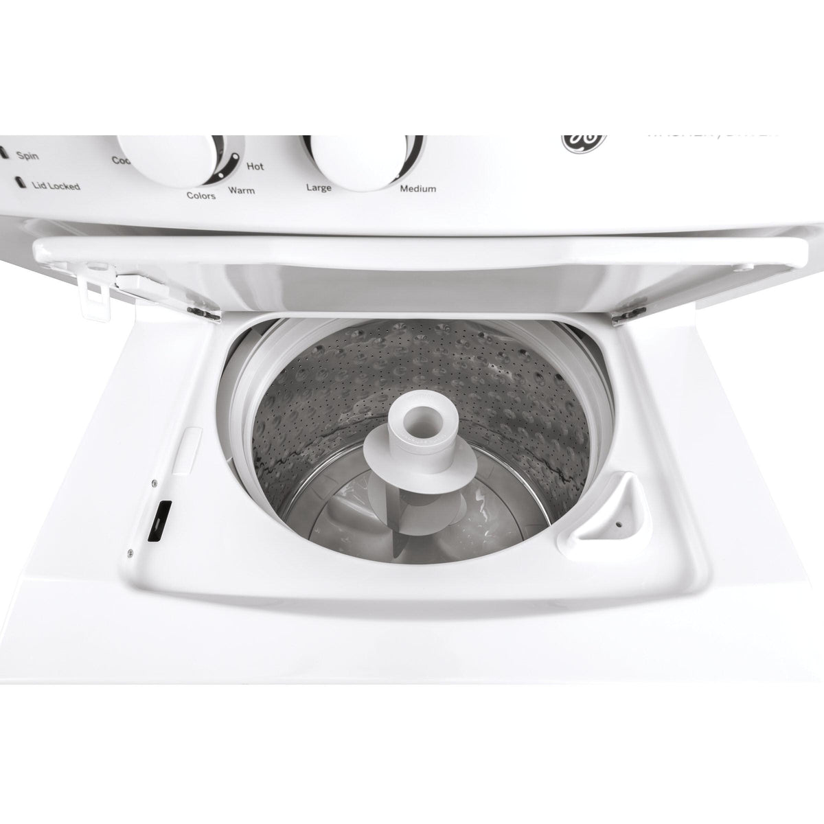  GE Stacked Washer/Dryer Electric Laundry Center GUD24ESSMWW IMAGE 2