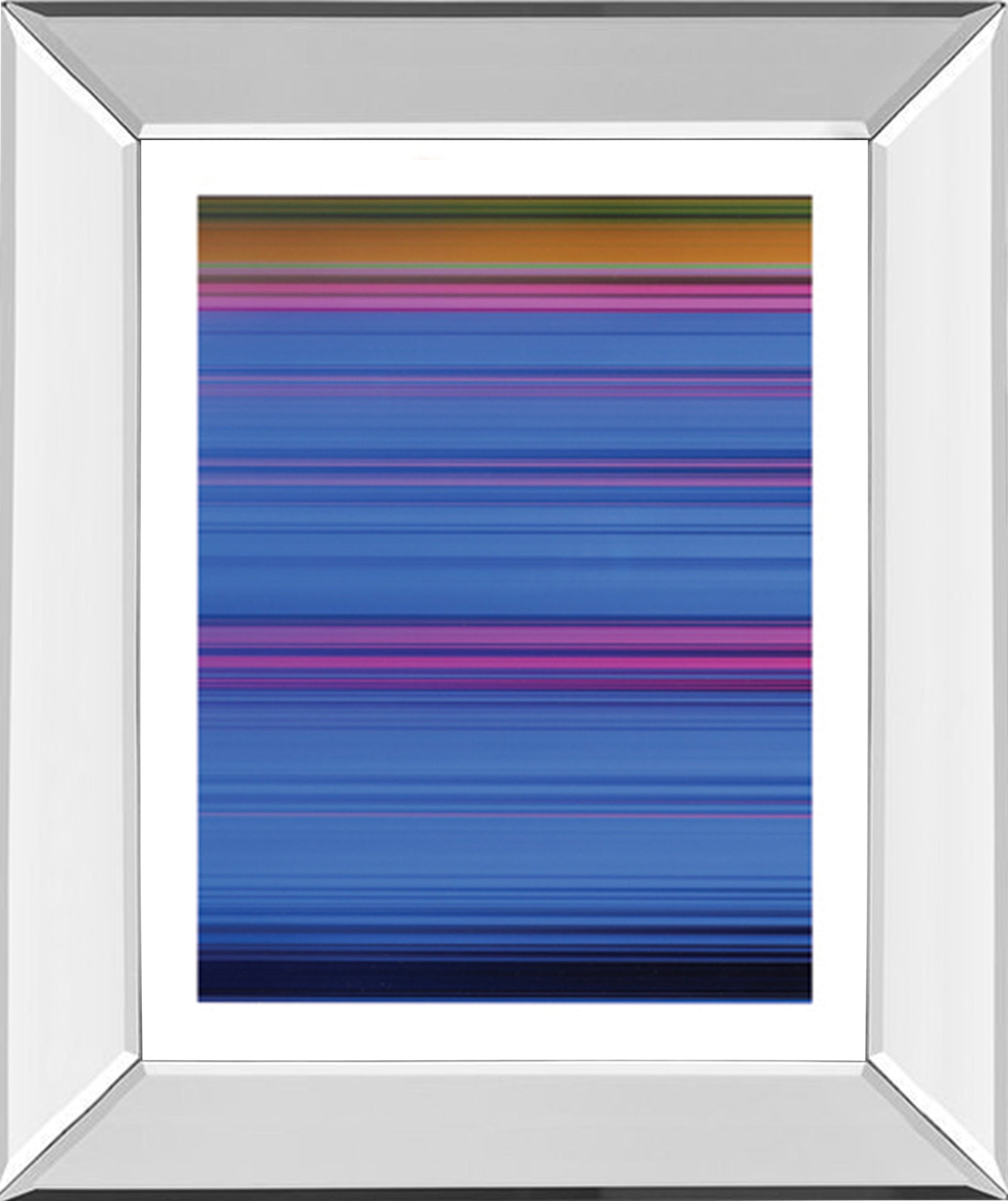 Mirrored Frame Abstract Blues By Mark Baker