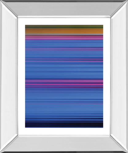 Mirrored Frame Abstract Blues By Mark Baker