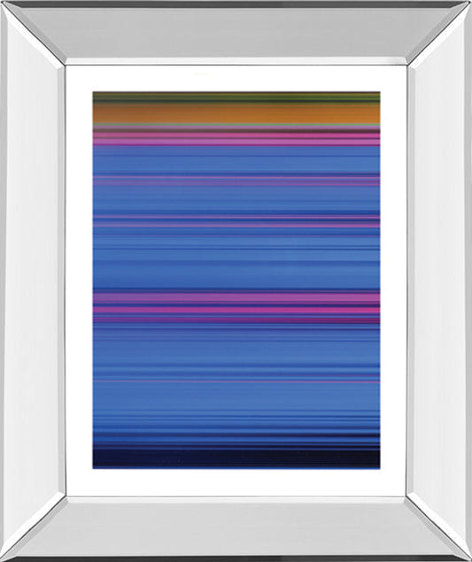 Mirrored Frame Abstract Blues By Mark Baker