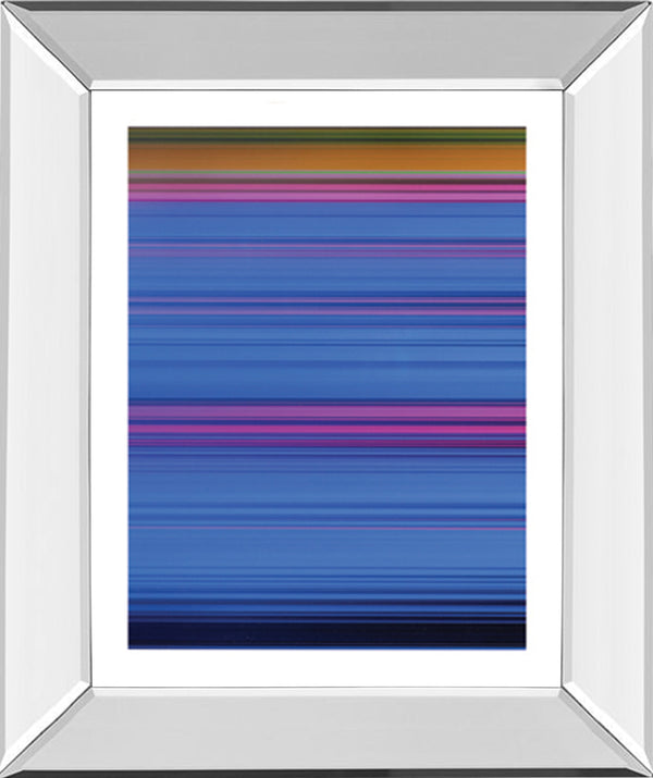Mirrored Frame Abstract Blues By Mark Baker