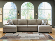 Newellen 3-Piece Sleeper Sectional with Double Chaise