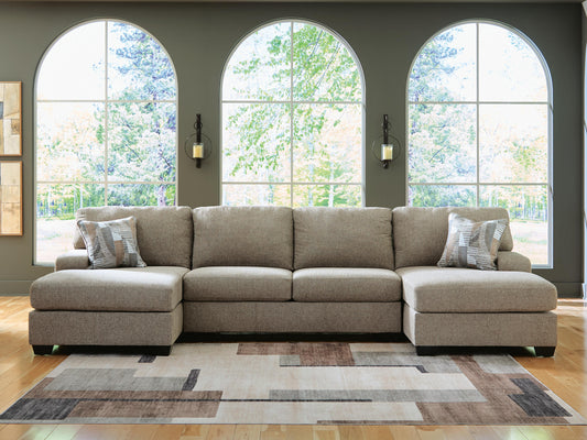 Newellen 3-Piece Sleeper Sectional with Double Chaise