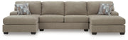 Newellen 3-Piece Sleeper Sectional with Double Chaise