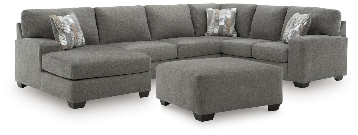 Newellen 3-Piece Sectional and Oversized Ottoman