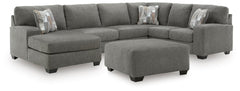 Newellen 3-Piece Sectional and Oversized Ottoman