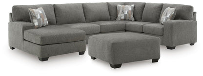 Newellen 3-Piece Sectional and Oversized Ottoman