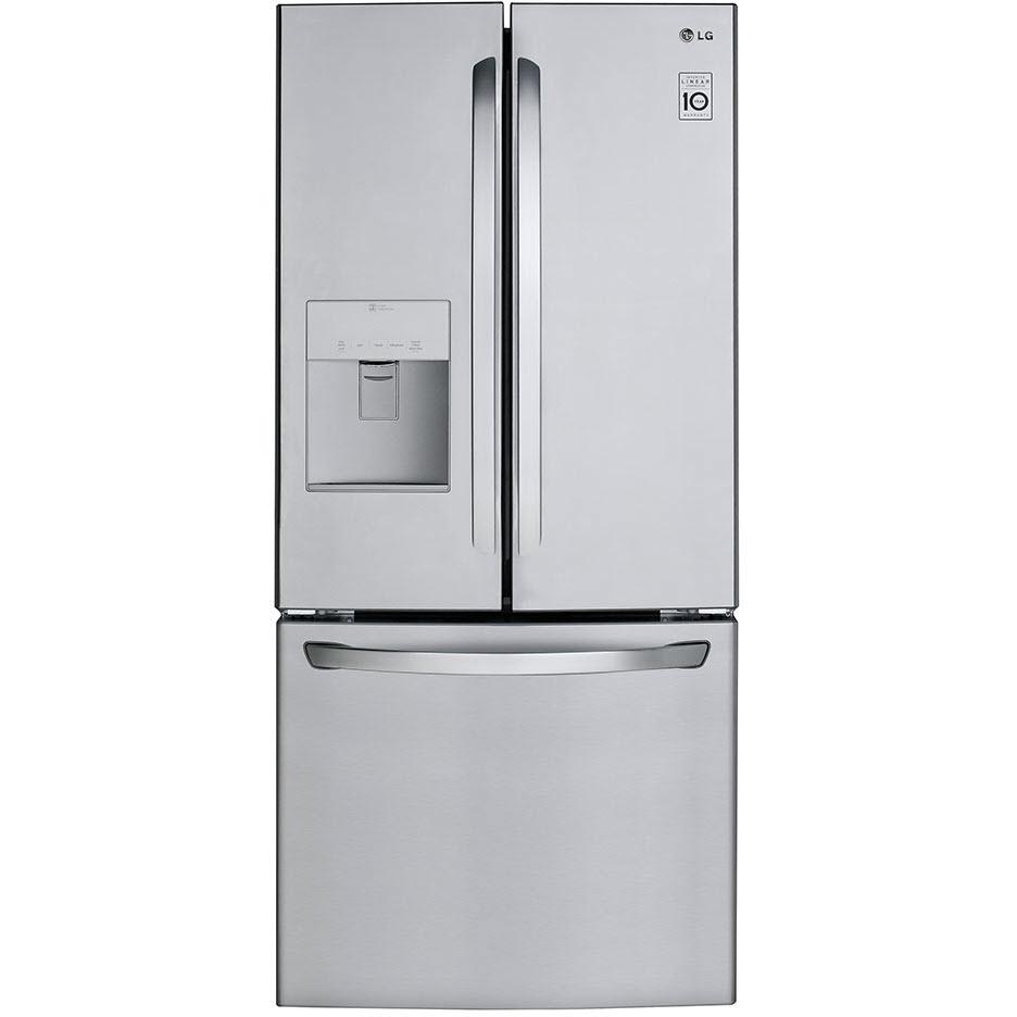  LG 30-inch, 21.8 cu.ft. Freestanding French 3-Door Refrigerator with Smart Cooling® System LFDS22520S IMAGE 1