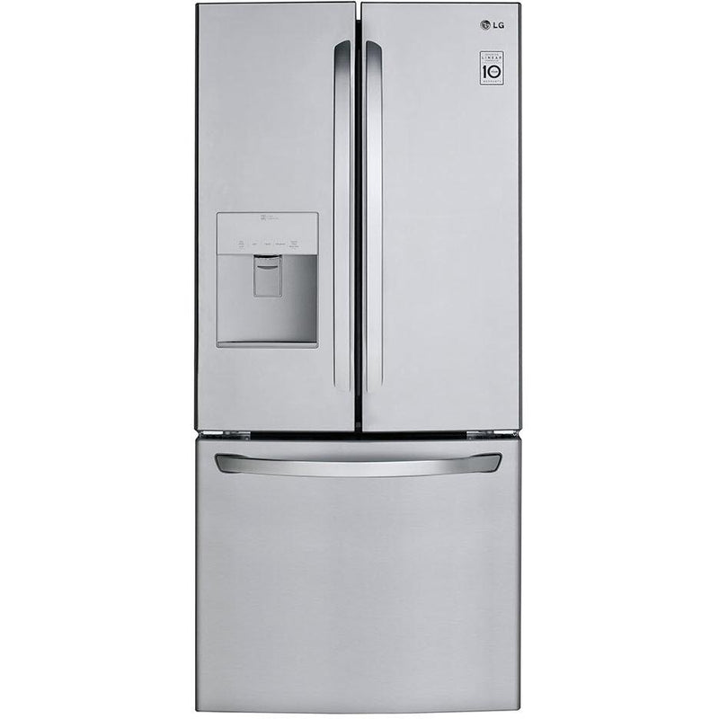 LG 30-inch, 21.8 cu.ft. Freestanding French 3-Door Refrigerator with Smart Cooling® System LFDS22520S