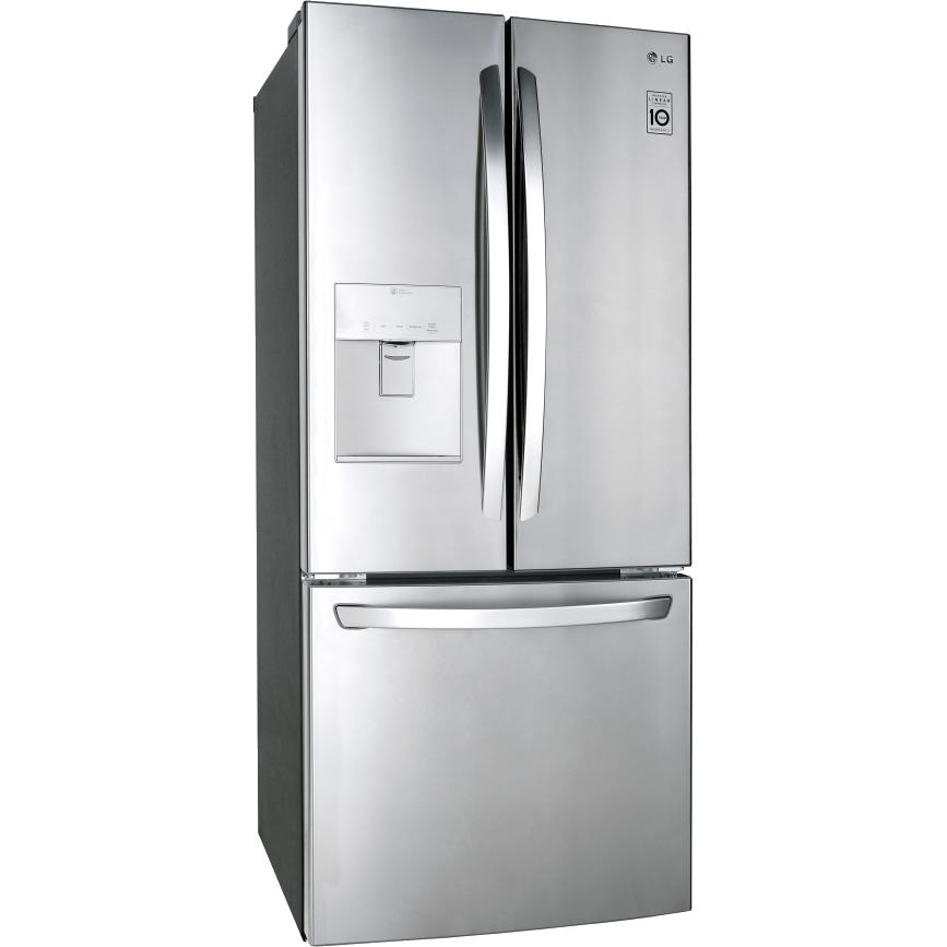  LG 30-inch, 21.8 cu.ft. Freestanding French 3-Door Refrigerator with Smart Cooling® System LFDS22520S IMAGE 2