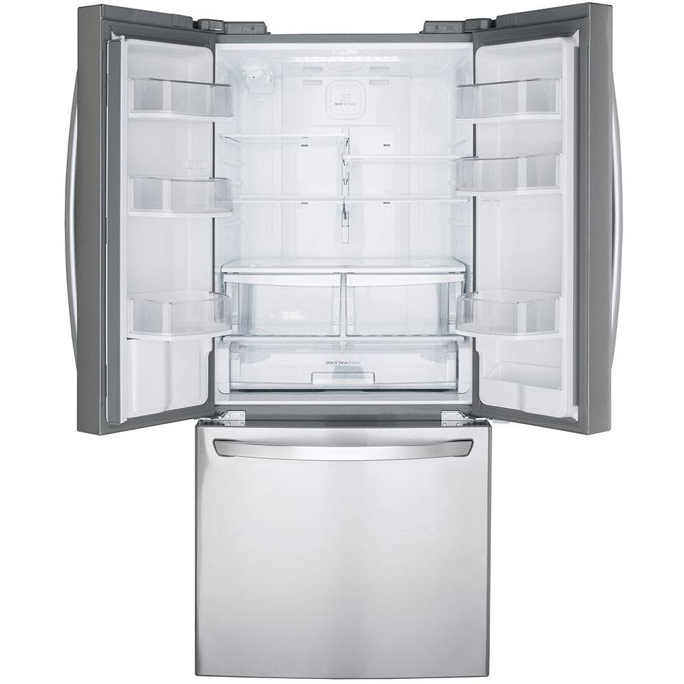 LG 30-inch, 21.8 cu.ft. Freestanding French 3-Door Refrigerator with Smart Cooling® System LFDS22520S IMAGE 3