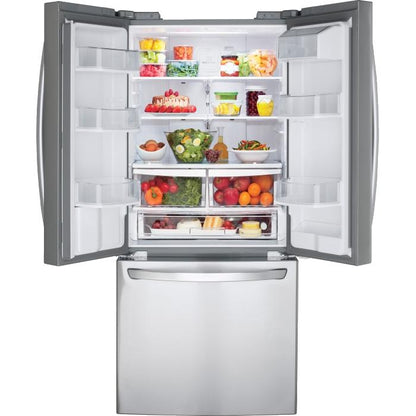 LG 30-inch, 21.8 cu.ft. Freestanding French 3-Door Refrigerator with Smart Cooling® System LFDS22520S IMAGE 4