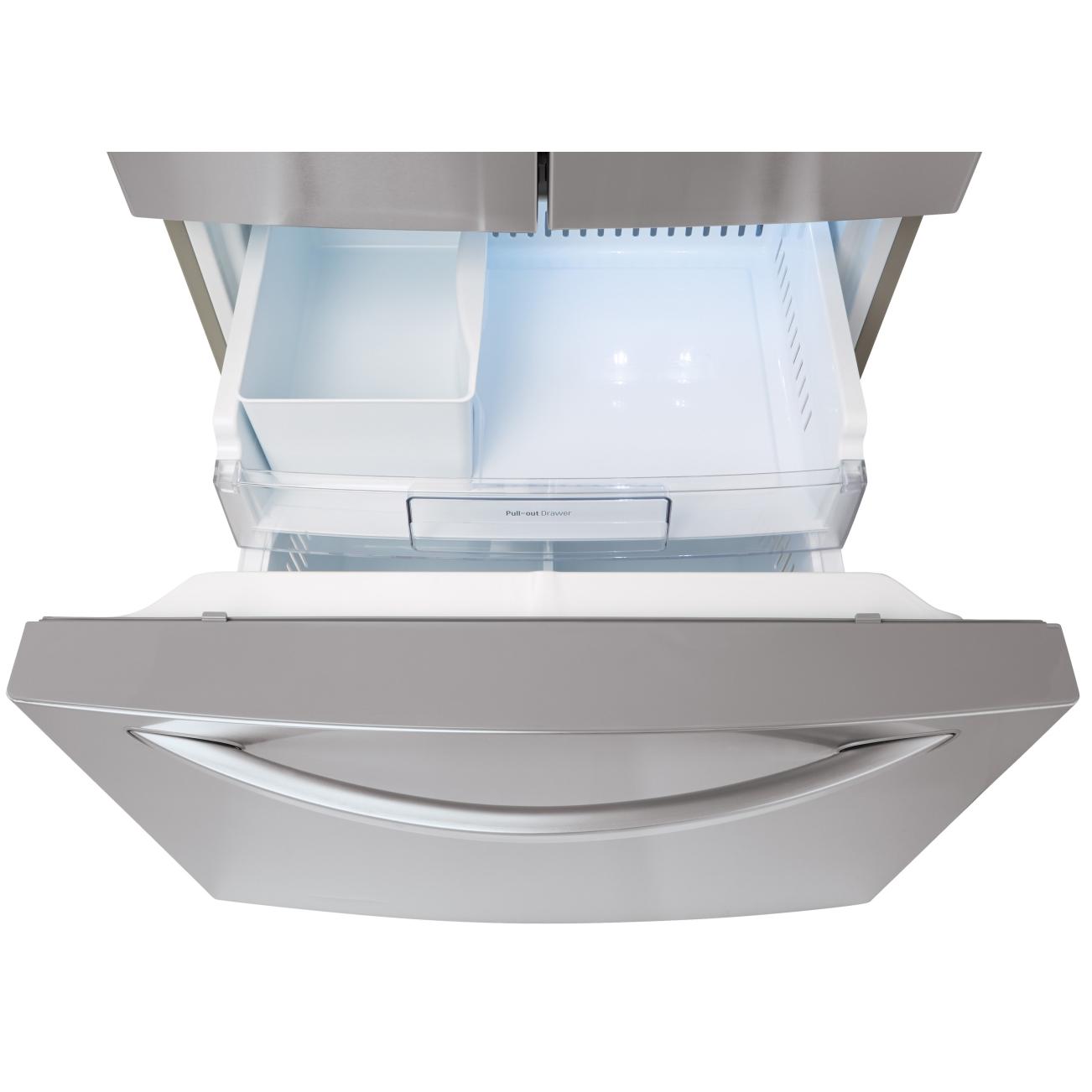 LG 30-inch, 21.8 cu.ft. Freestanding French 3-Door Refrigerator with Smart Cooling® System LFDS22520S IMAGE 6