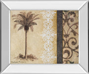 Mirrored Frame Decorative Palm II By Michael Marcon