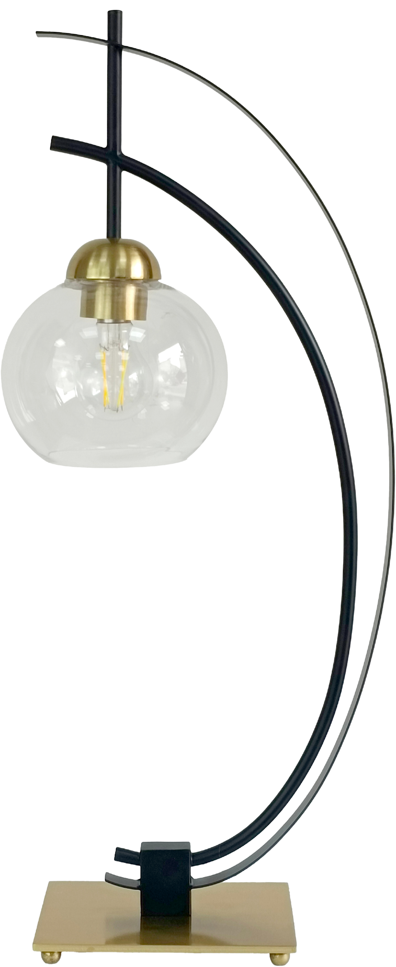 Eclipse Aura Metal Table Lamp with Glass Globe (Case Pack 2)
