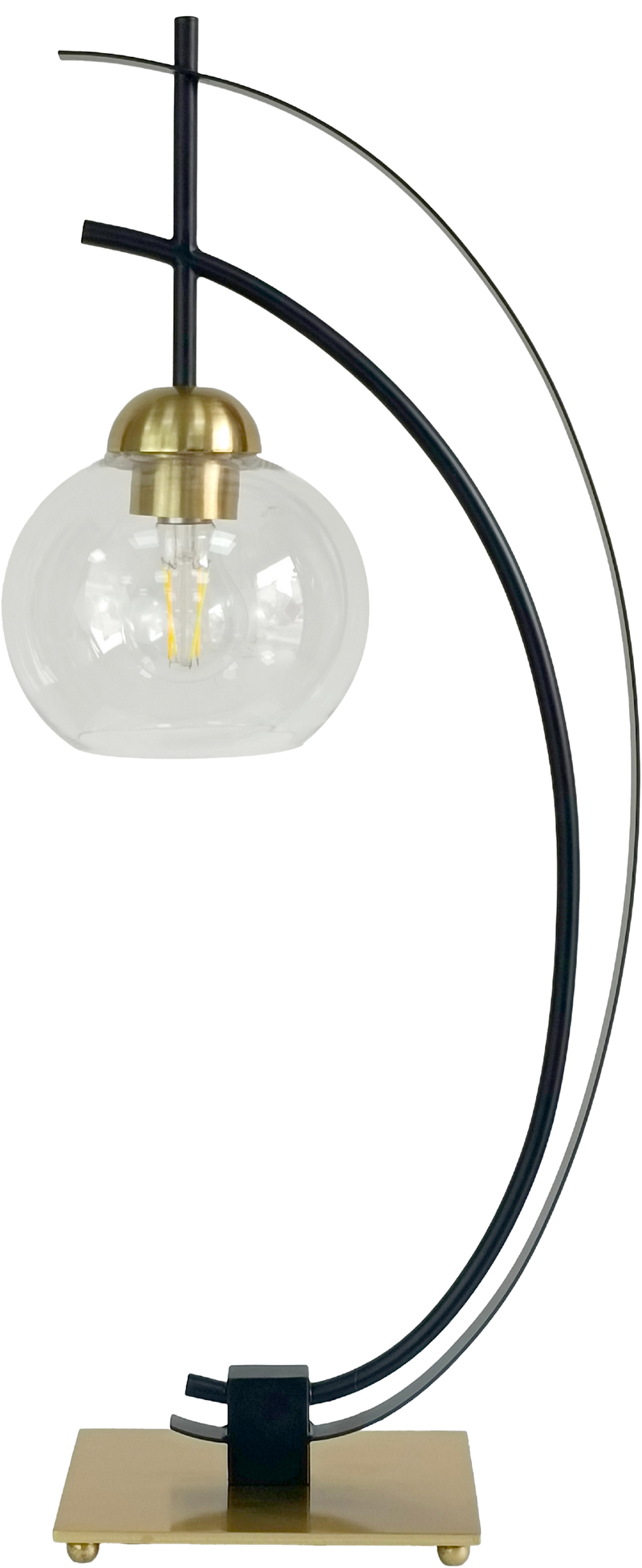 Eclipse Aura Metal Table Lamp with Glass Globe (Case Pack 2)