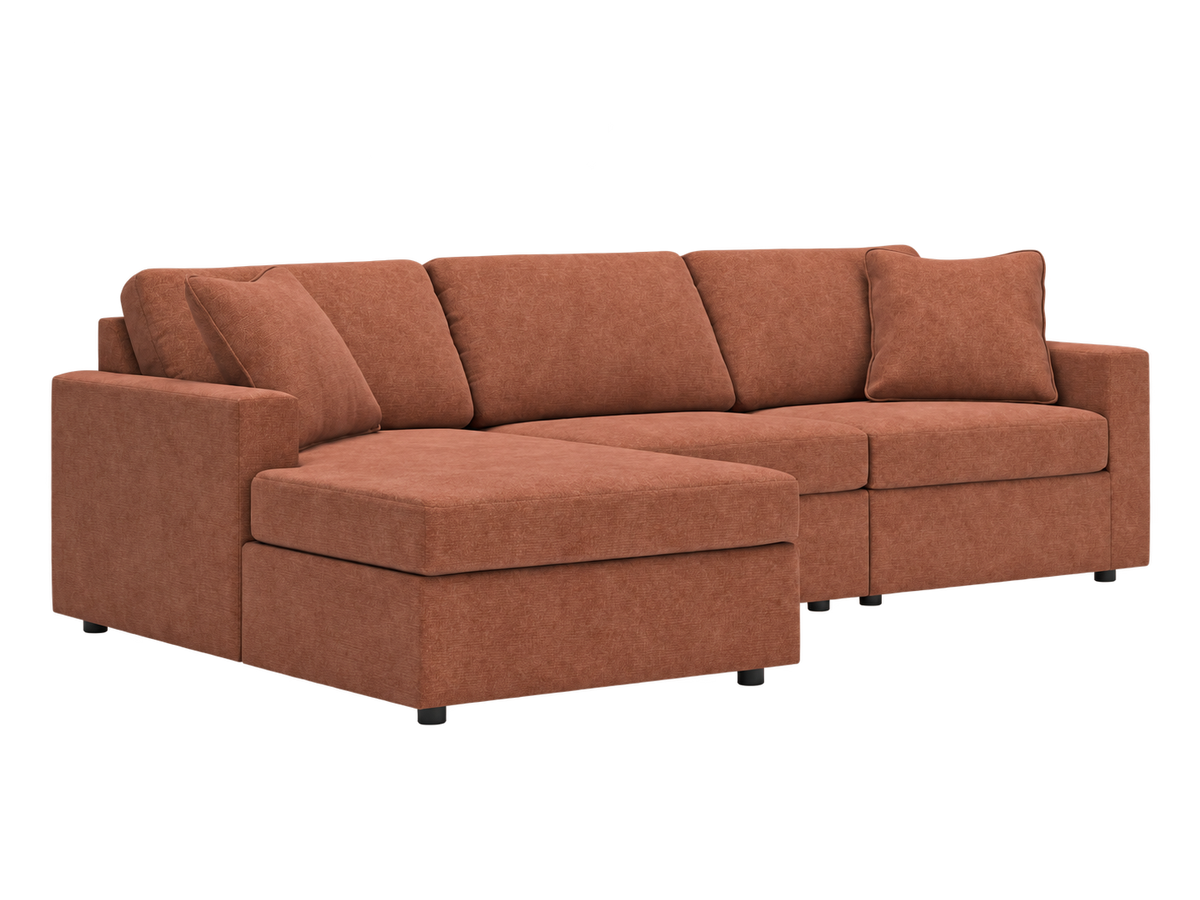Modmax 3-Piece Modular Next-Gen Nuvella™ Performance Fabric Sofa Chaise