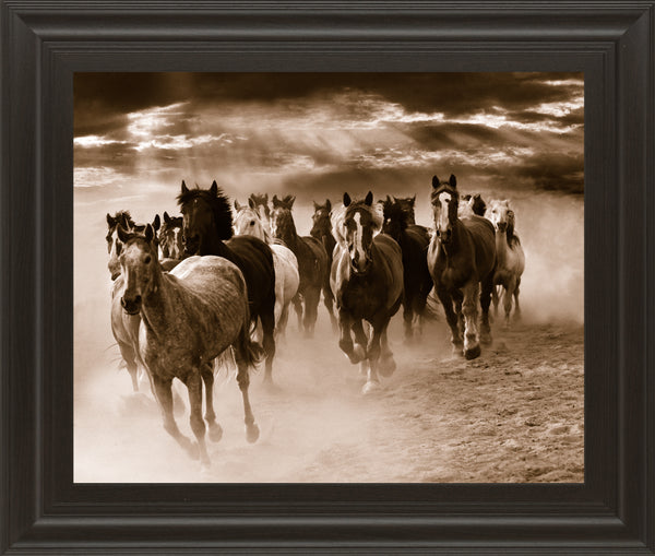Running Horses By Monte Naglar