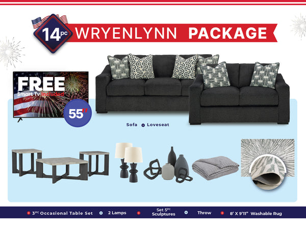 Wryenlynn Living Room 14PC Package