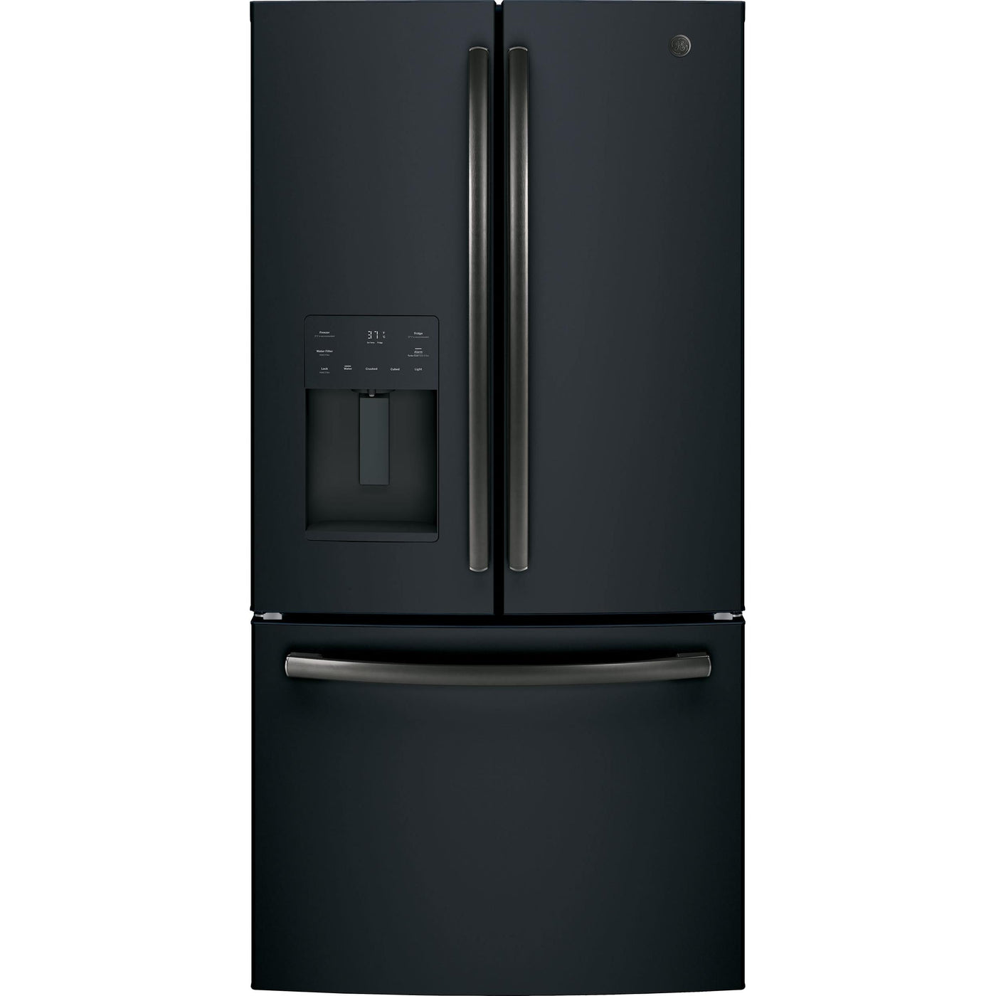  GE 36-inch, 25.6 cu.ft. Freestanding French 3-Door Refrigerator with Multiflow Air System GFE26JEMDS IMAGE 1