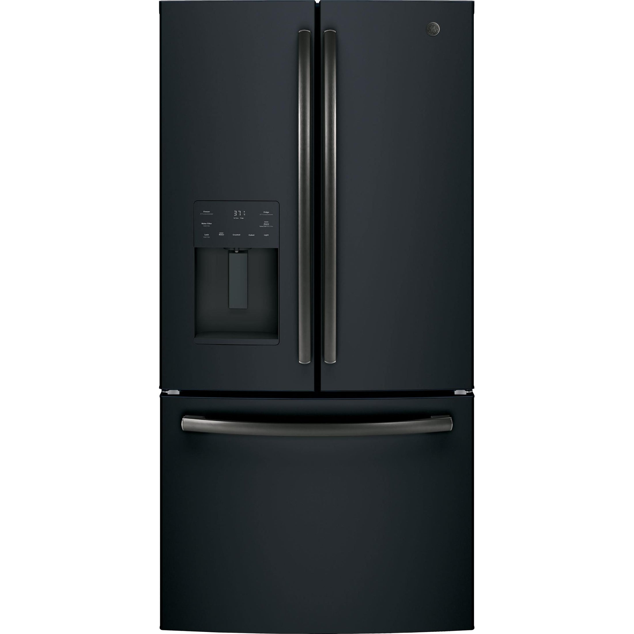  GE 36-inch, 25.6 cu.ft. Freestanding French 3-Door Refrigerator with Multiflow Air System GFE26JEMDS IMAGE 1