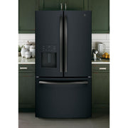  GE 36-inch, 25.6 cu.ft. Freestanding French 3-Door Refrigerator with Multiflow Air System GFE26JEMDS IMAGE 3