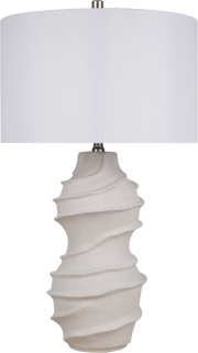 Serenity Waves Ceramic Table Lamp
