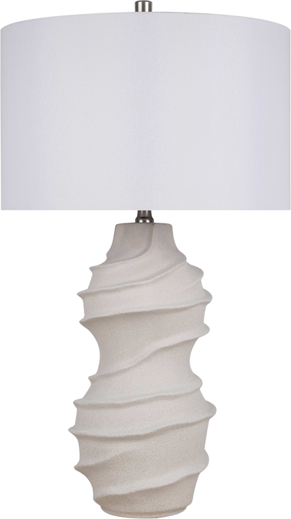 Serenity Waves Ceramic Table Lamp