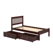 Contempo Mission Bed with Dual Underbed Drawers