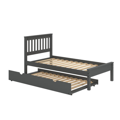 Contempo Mission Bed with Trundle Bed