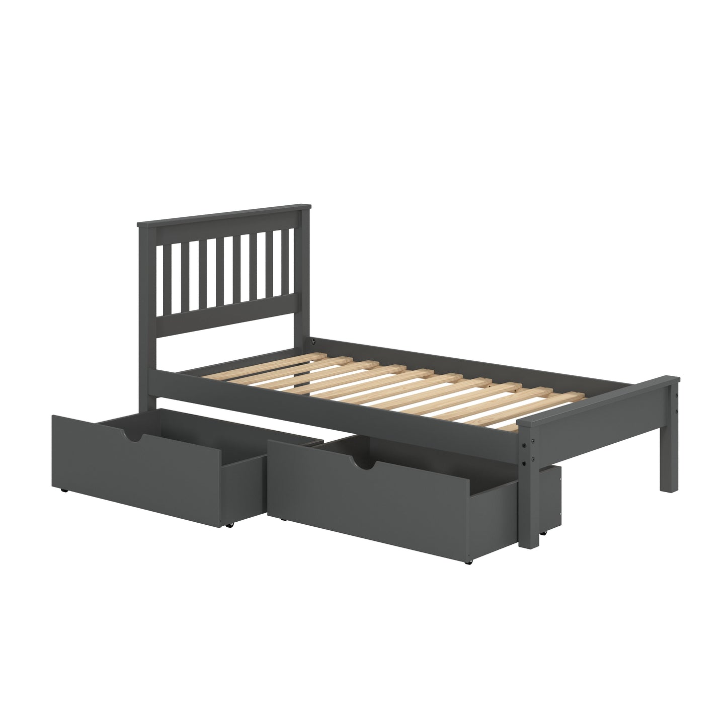 Contempo Mission Bed with Dual Underbed Drawers