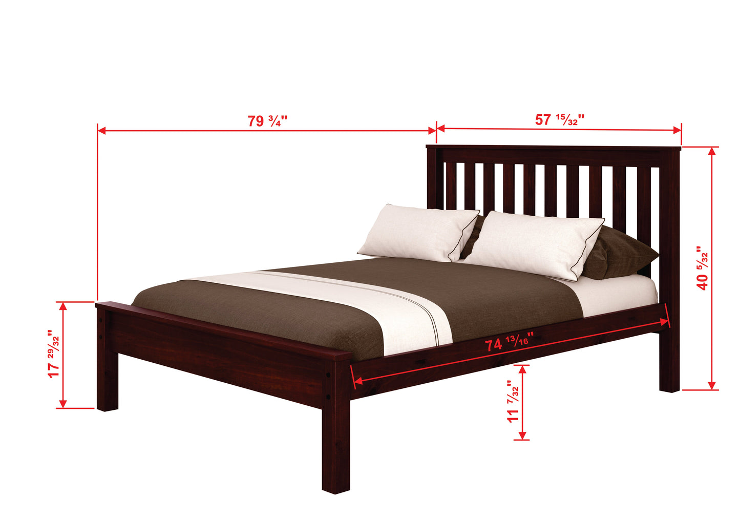 Contempo Mission Cappuccino Bed with Dual Underbed Drawers
