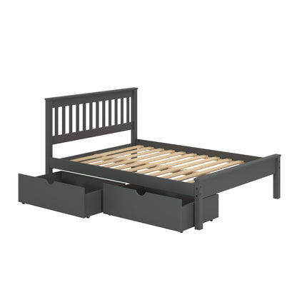 Contempo Mission Bed with Dual Underbed Drawers