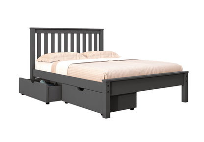 Contempo Mission Bed with Dual Underbed Drawers