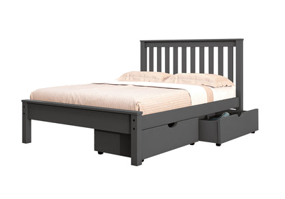Contempo Mission Bed with Dual Underbed Drawers