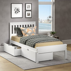 Contempo Mission Bed with Dual Underbed Drawers