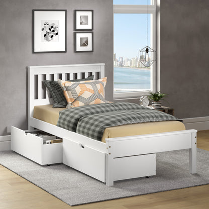 Contempo Mission Bed with Dual Underbed Drawers