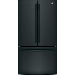 GE 36-inch, 27 cu.ft. Freestanding French 3-Door Refrigerator with Internal Water Dispenser GNE27JGMBB IMAGE 1