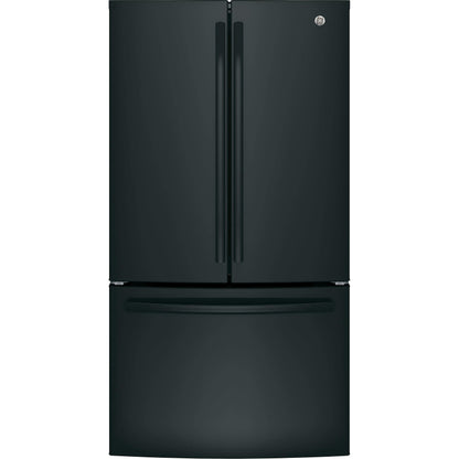 GE 36-inch, 27 cu.ft. Freestanding French 3-Door Refrigerator with Internal Water Dispenser GNE27JGMBB IMAGE 1