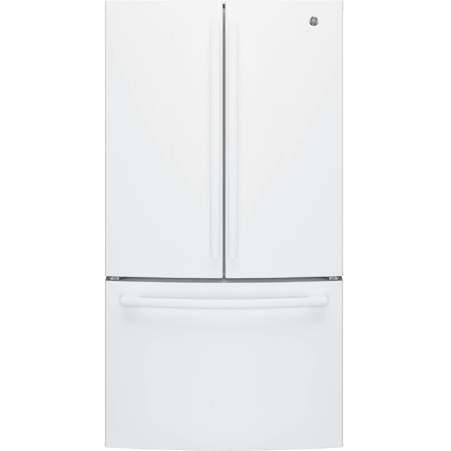 GE 36-inch, 27 cu.ft. Freestanding French 3-Door Refrigerator with Internal Water Dispenser GNE27JGMWW IMAGE 1