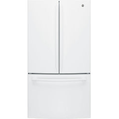 GE 36-inch, 27 cu.ft. Freestanding French 3-Door Refrigerator with Internal Water Dispenser GNE27JGMWW IMAGE 1